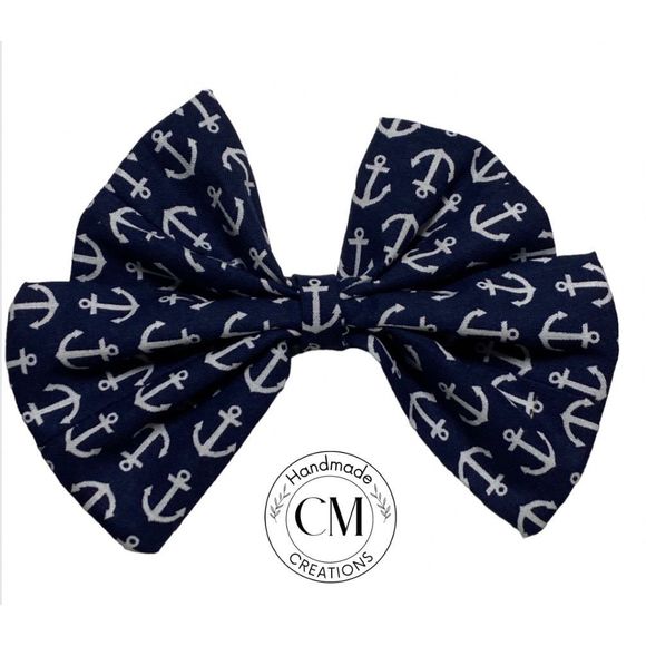 Anchor blue bow and white adult size - Picture 1 of 1